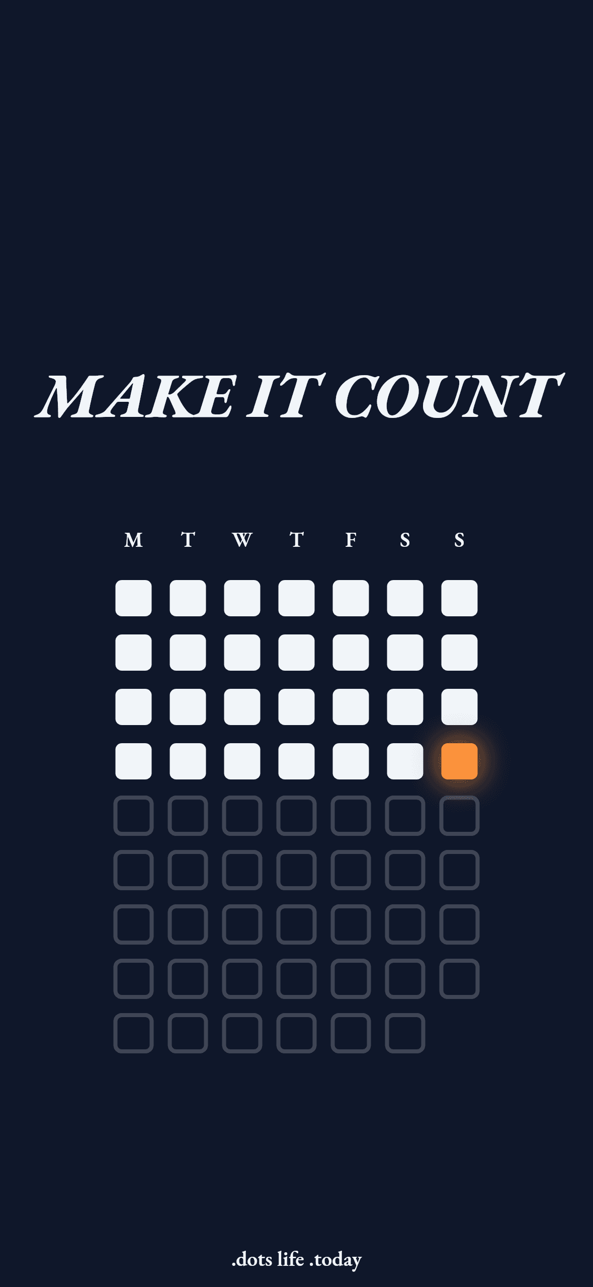 LifeDots habit tracker wallpaper — w5 — custom iPhone lock screen style LifeDots habit tracker wallpaper preview w5 for iPhone lock screen