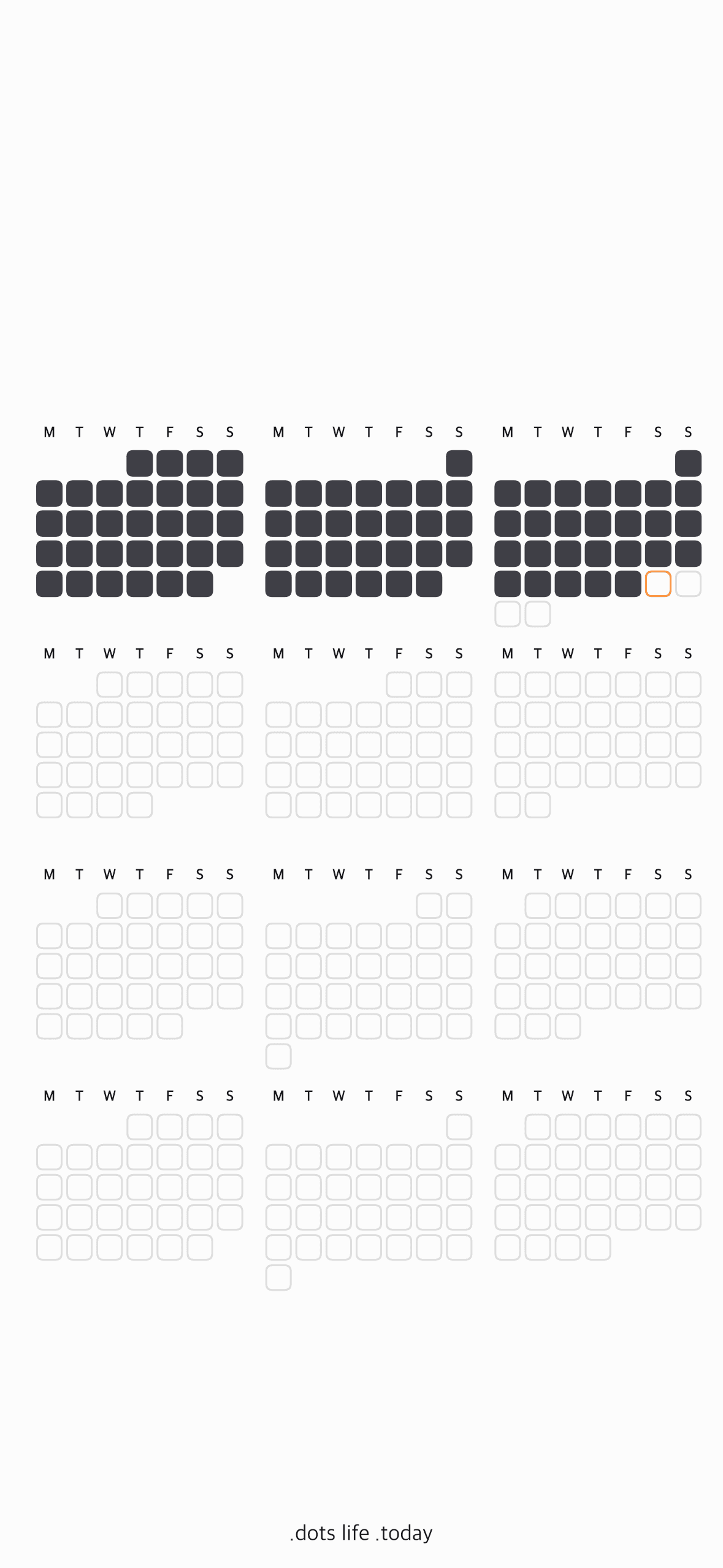 LifeDots habit tracker wallpaper — w7 — custom iPhone lock screen style LifeDots habit tracker wallpaper preview w7 for iPhone lock screen